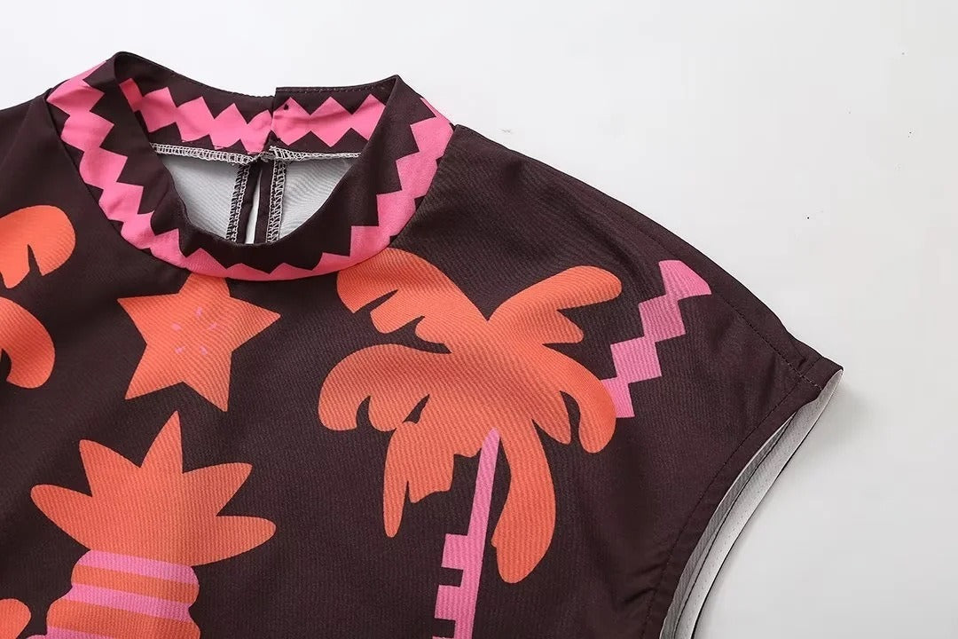 Katia - Conjunto estampado Top y Falda