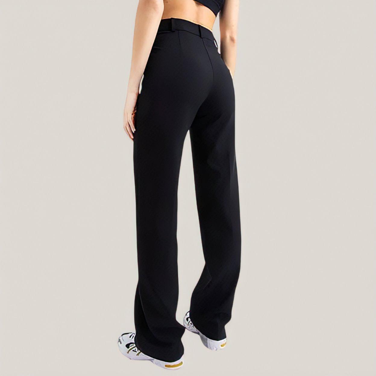 Pantalones rectos ajustados flexible