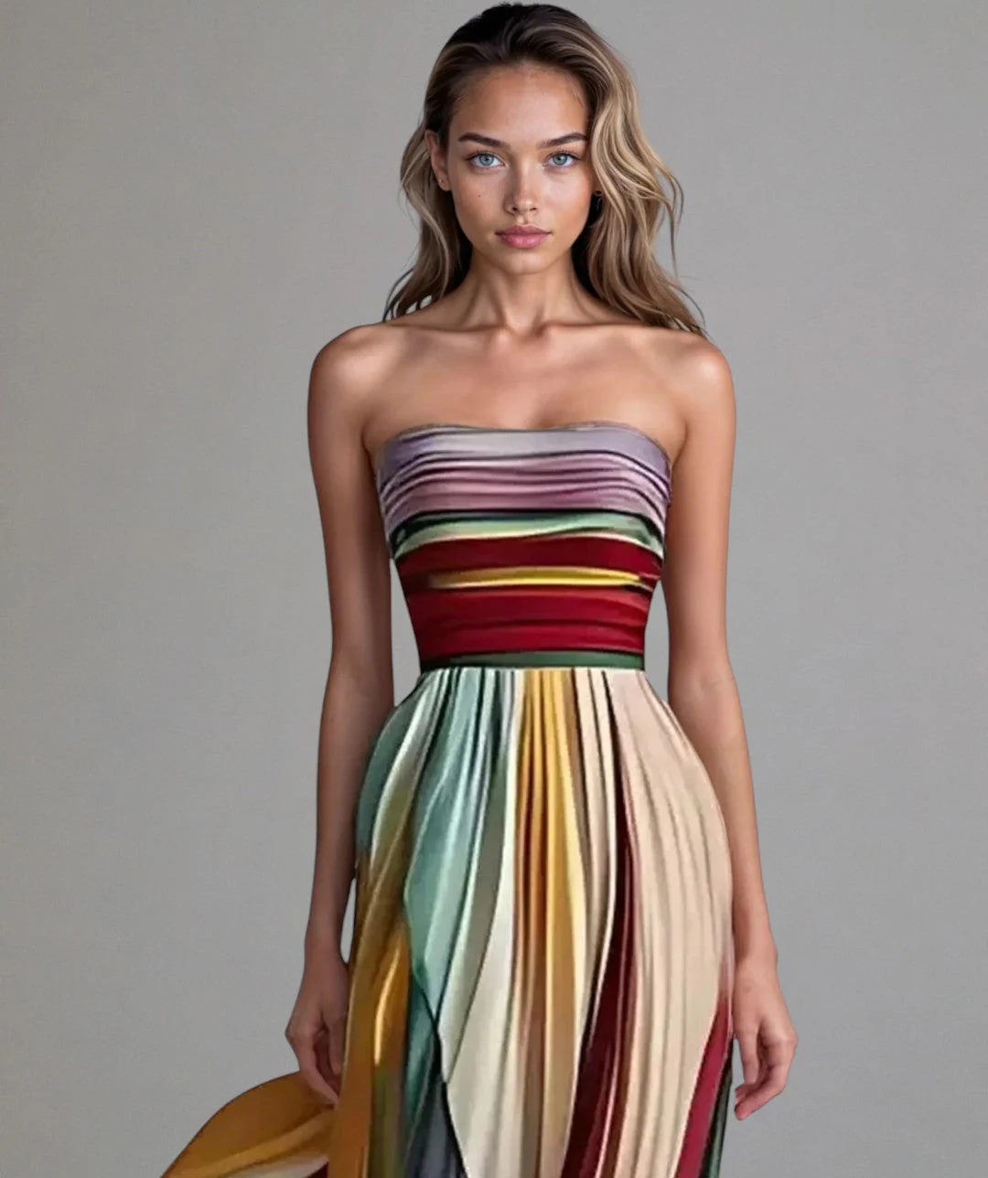 VALERIA | VESTIDO COLORIDO SIN MANGAS