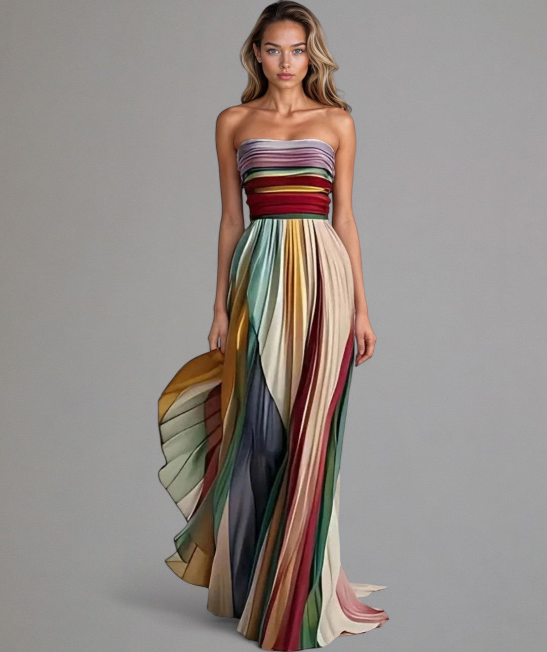 VALERIA | VESTIDO COLORIDO SIN MANGAS