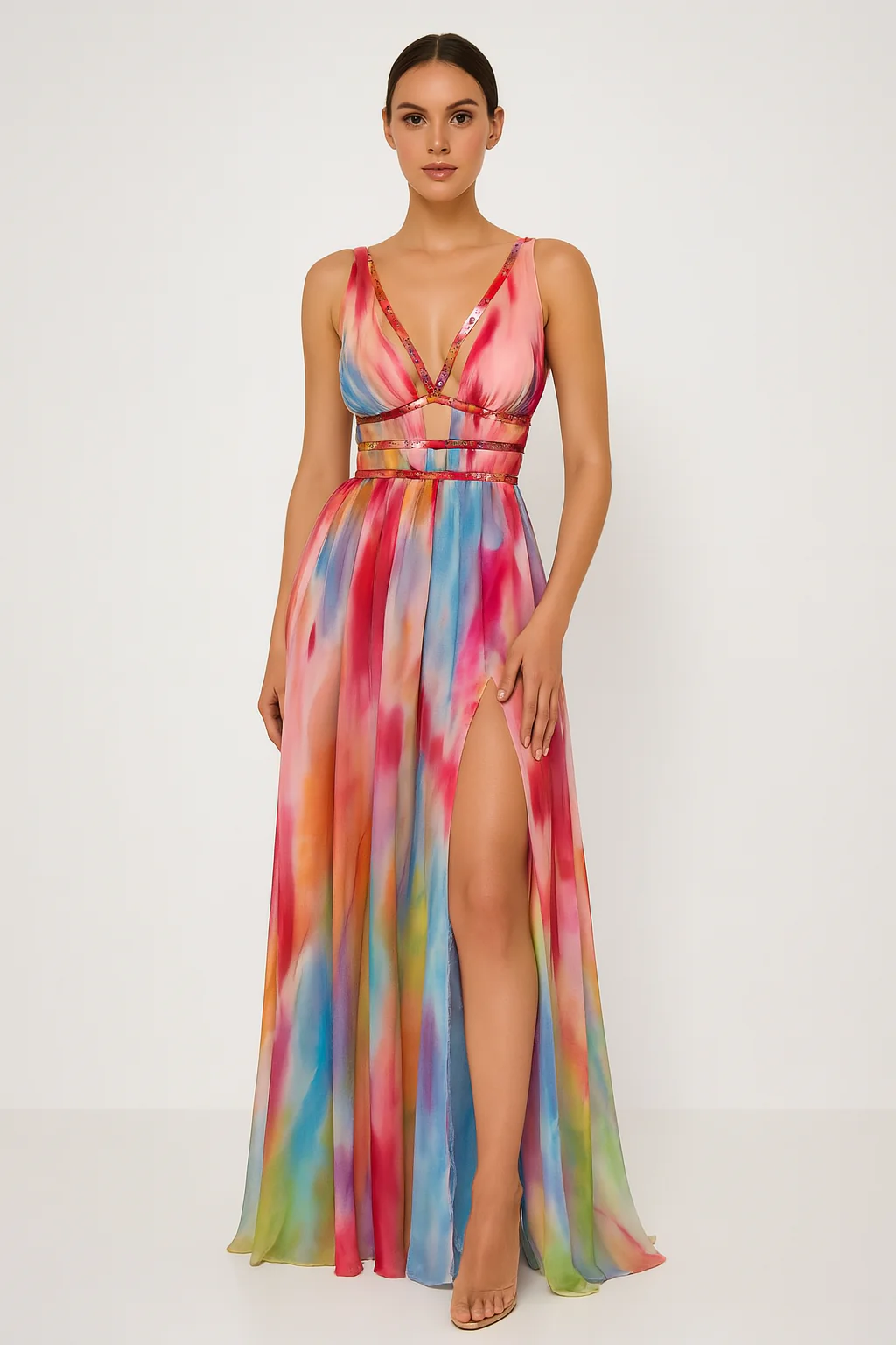 FREYA | VESTIDO LARGO PINTADO